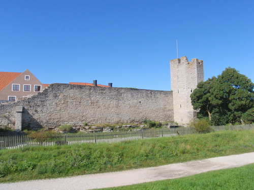Outside the walled city of Visby.